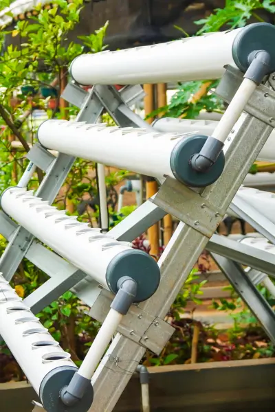 Cultivo de alface em sistema NFT com canais hidropônicos